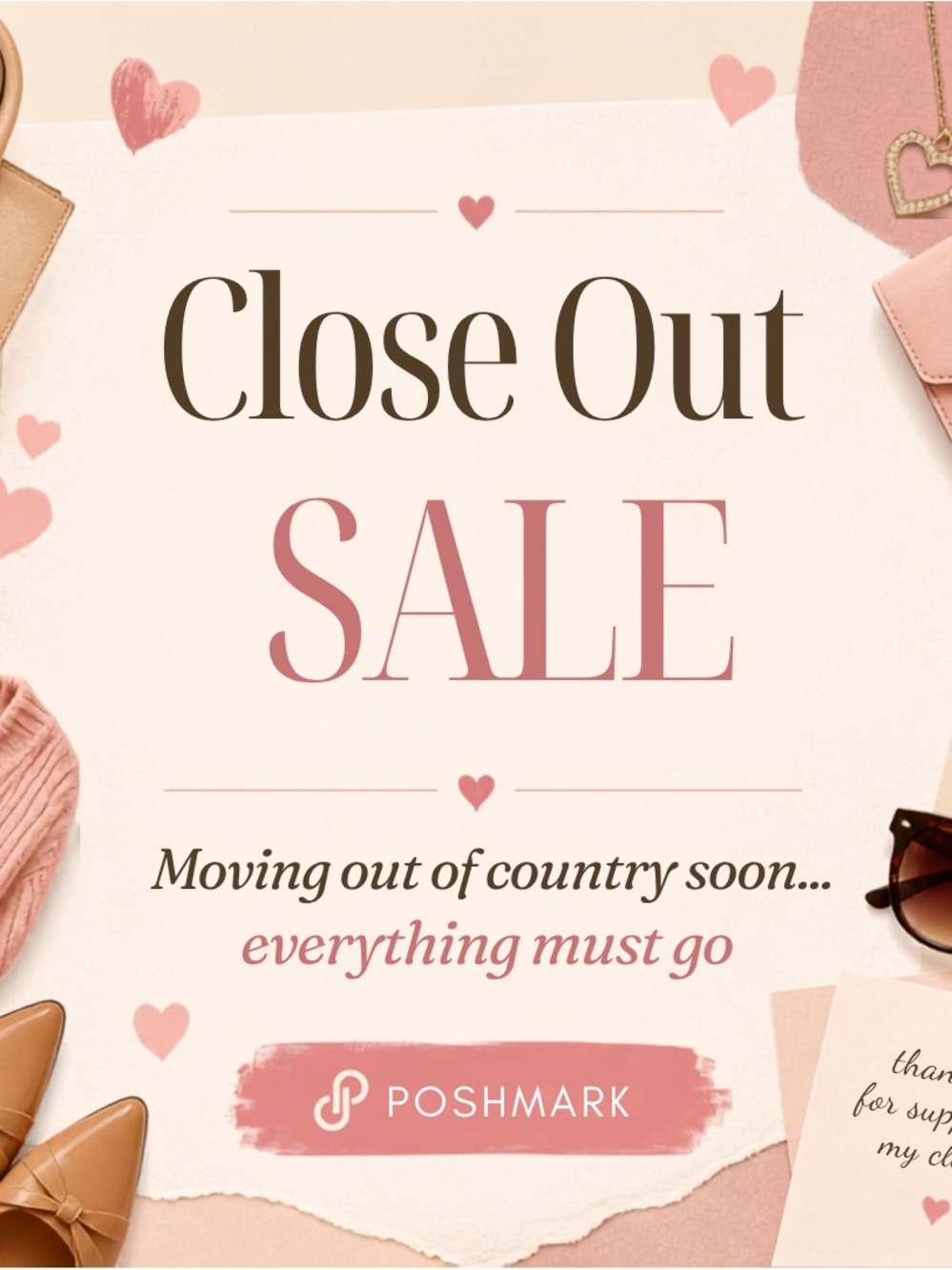 Close Out Sale Graphic - Pink Promotional Poster